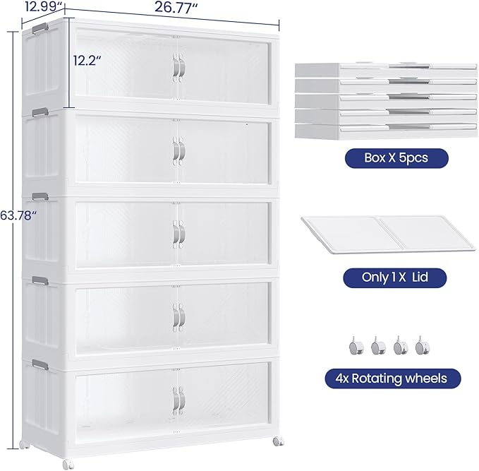 600QT Extra Large Stackable Storage Bins - Image 2