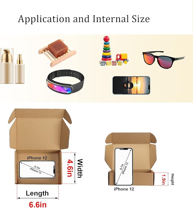 Trwcrt Shipping Boxes 7x5x2 Set of 20, Corrugated Cardboard Box - Image 3