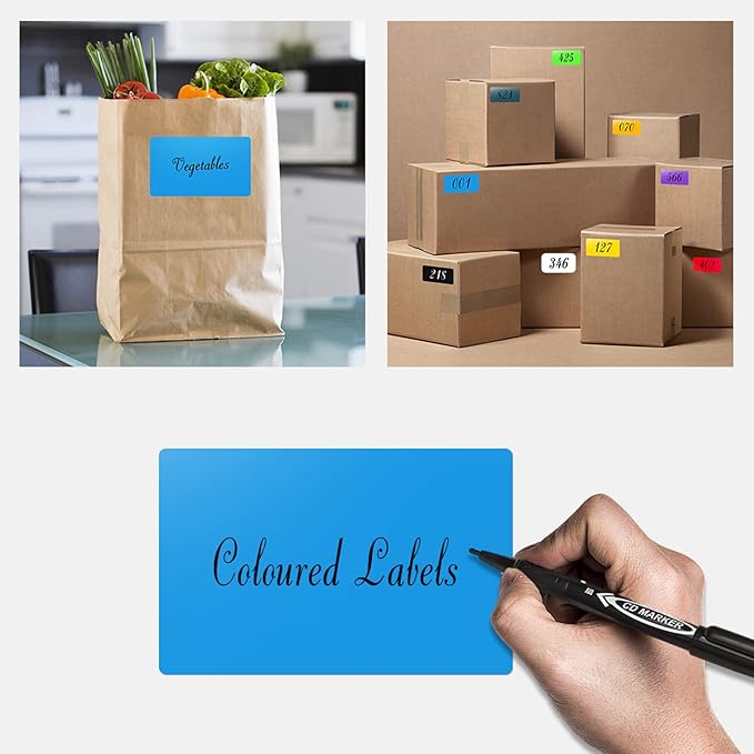 Rectangle Labels Sticker 3×5 Inch Vinyl Floor Stickers Color Coding Name Tags - Image 2