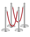 VEVOR Stanchions and Velvet Ropes 4Pcs, Hollow Base by VEVOR