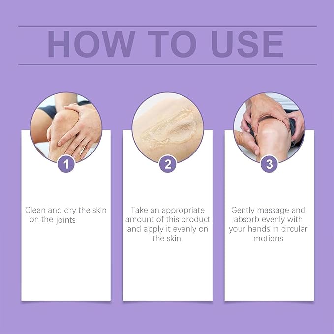 2 PCS Soothing Relief Massage Gel, Joint Gel Purple Gel Cooling Soothing Knees - Image 7