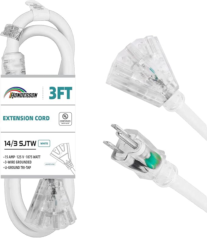 3-Outlets Extension Cord Weatherproof by HONDERSON