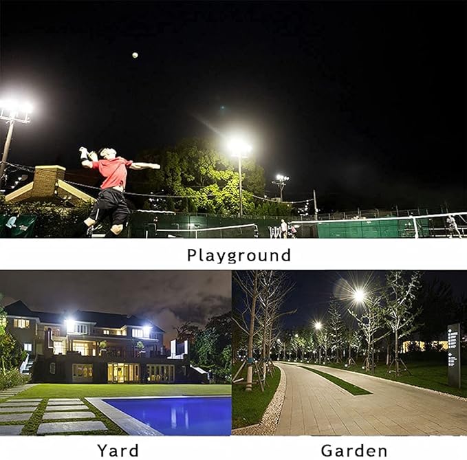 3 Pack 100W LED Flood Light Outdoor, 10000LM Super Bright Security Lights - Image 7