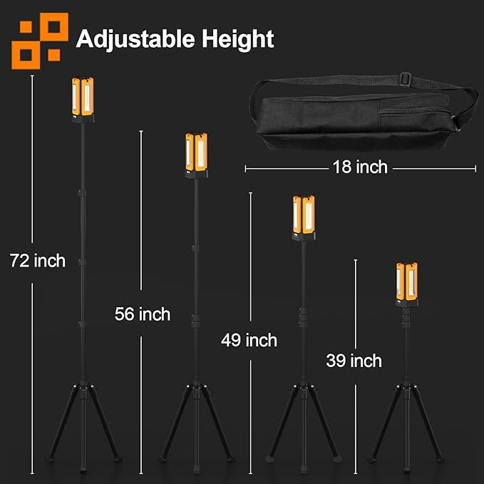 13200mAh Rechargeable Solar Work Light, IPX4 Waterproof - Image 8
