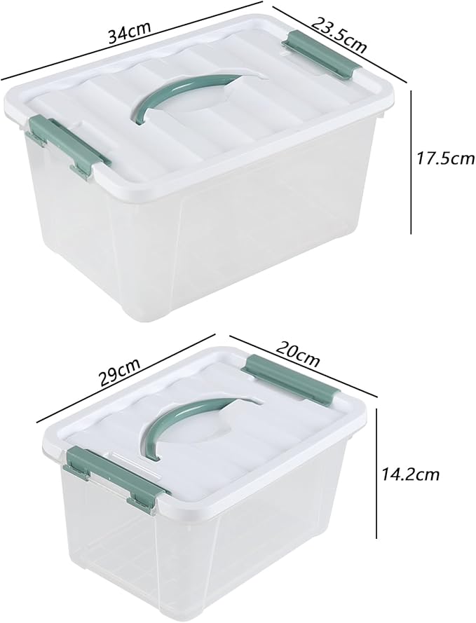 2-Pack Plastic Lidded Storage Box - Image 2