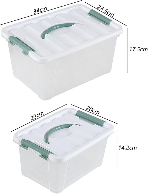2-Pack Plastic Lidded Storage Box - Image 2