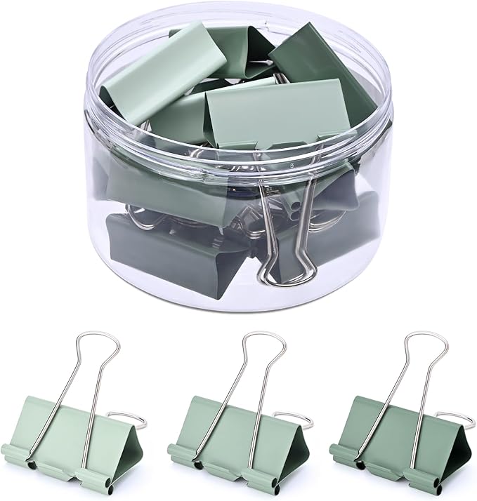 Temiary Aesthetic Binder Clips, Binding Paperwork Clamps by Temiary