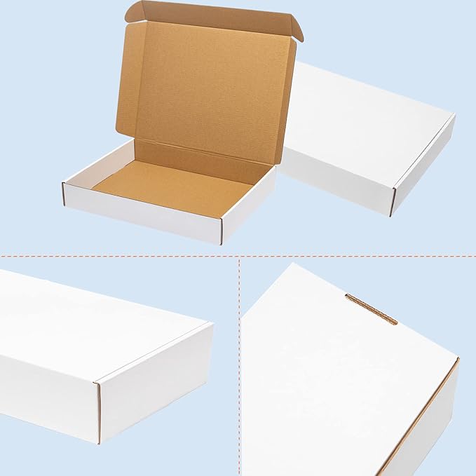 White Shipping Boxes 13x10x2" 30 Pack - Image 4
