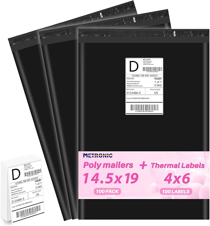 Metronic Poly mailers 14.5x19'' 100pcs by METRONIC