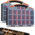 Andalus Tools Organizer Box, Small Parts Storage 18-Compartment Portable by AndalusBrand