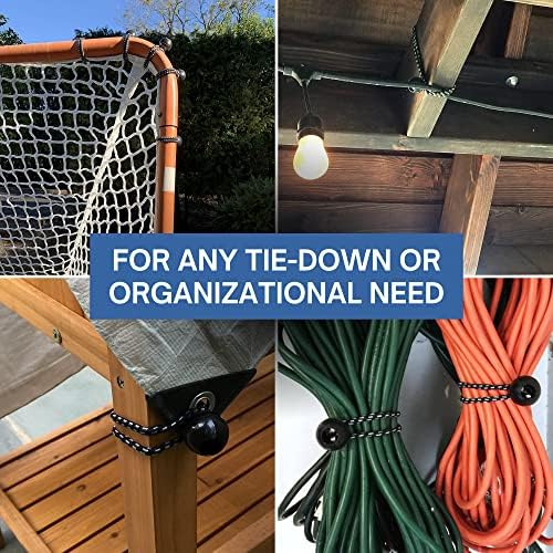 Kotap BB-6B Ball Bungee Cord, Heavy-Duty & Versatile, Indoor & Outdoor, Tarp Tie-Down, Organize & Secure, 6-Inch, Black, 25 Pack - Image 4