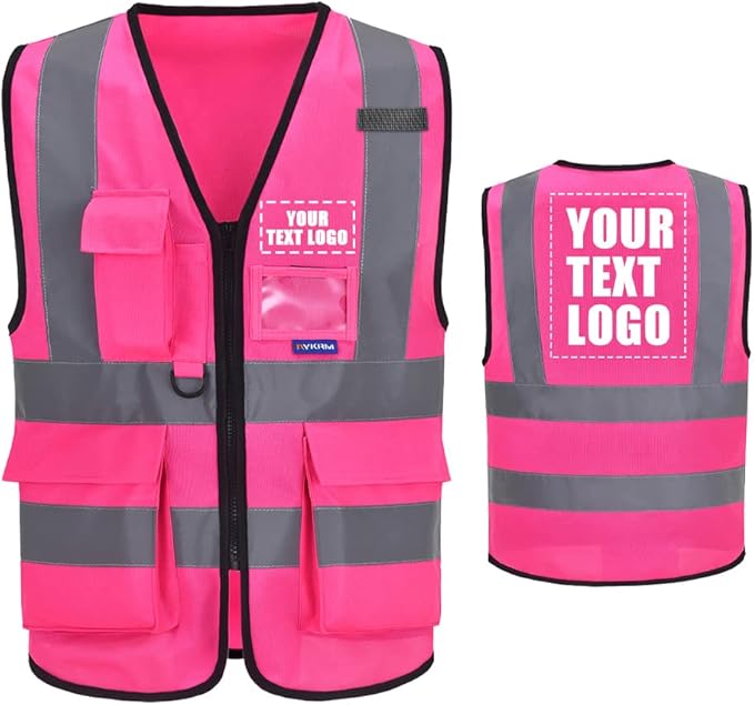 A-SAFETY High Visibility Reflective Safety Vest Customize Logo by A-SAFETY