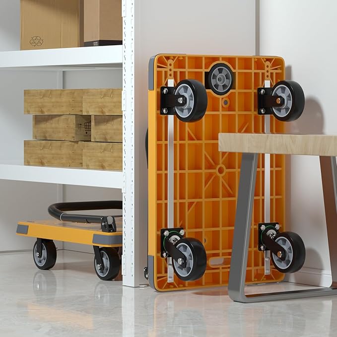 WUD Push Cart, Folding Mobile Platform Trolley, Thickened and Reinforced - Image 6