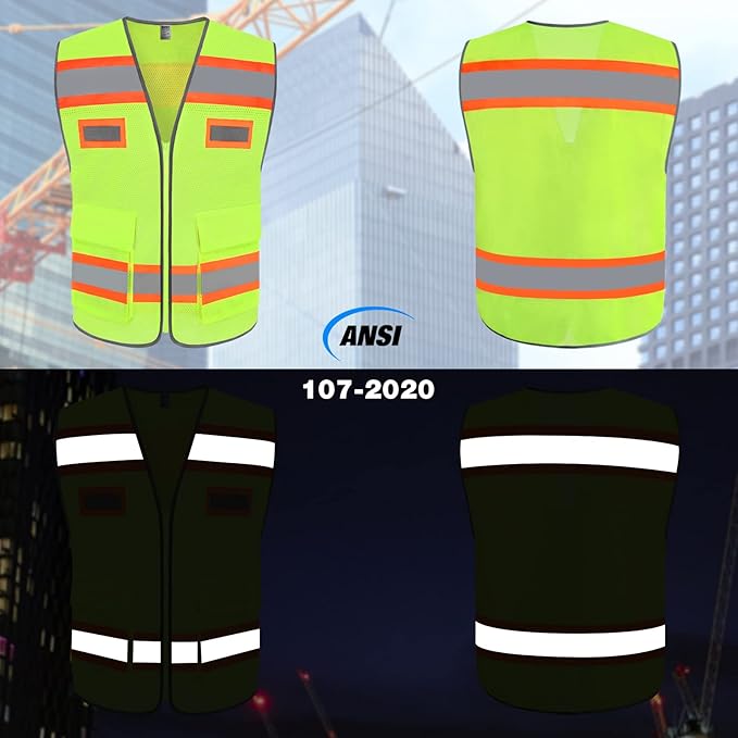 TCCFCCT Mesh Safety Vest for Men Women - Image 2