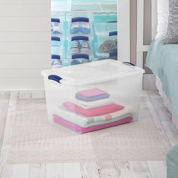 2 Pack 66 Quart Clear Plastic Storage Bins - Image 4
