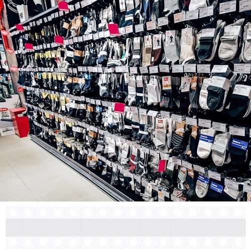 500 Pcs Hang Tags 1.3×0.9 Inch Hang Tabs Round Hole Hanging Tabs Retail Self Adhesive Hang Tags Clear Plastic Hanging Stickers Compatible for Yoto Cards Handicrafts Jewelry Display (1-1/4 x 7/8 Inch) - Image 6