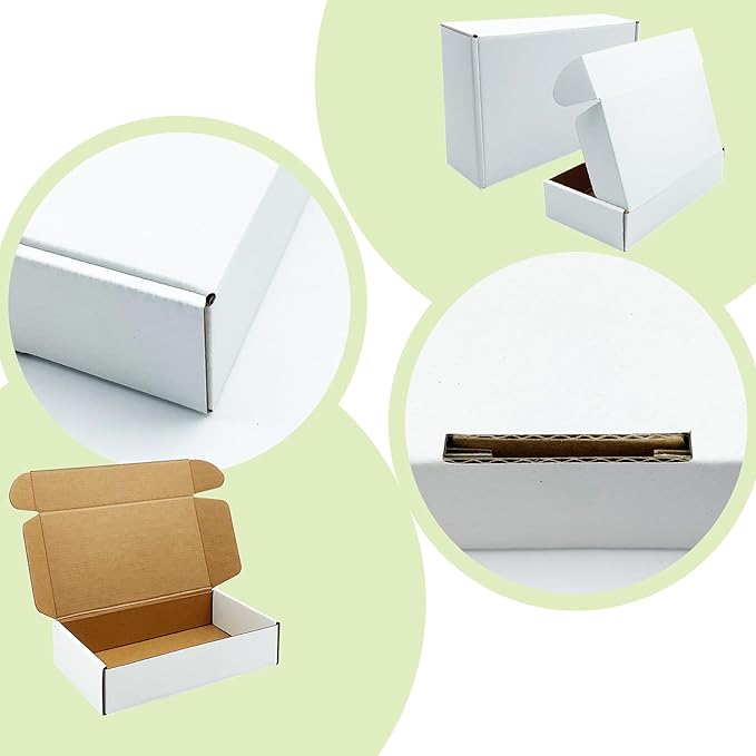 White Shipping Boxes 9x5x2 inch 50 Pack, Corrugated Boxes Mailer Packaging - Image 5