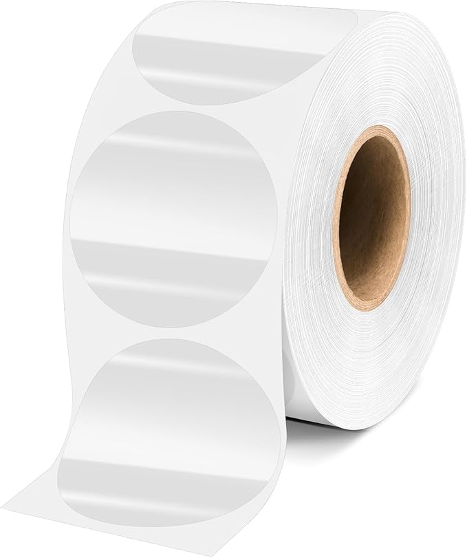2 Inch Transparent Circle Stickers 500 Pcs, Permanent Color Coding Dots by WANSTE