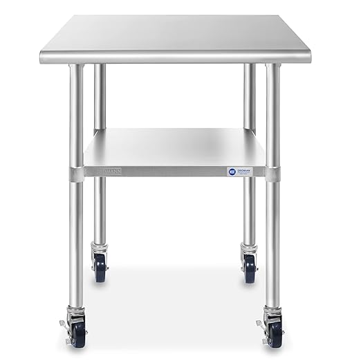 GRIDMANN NSF Stainless Steel Work & Prep Table 36 x 24 Inches - Image 2