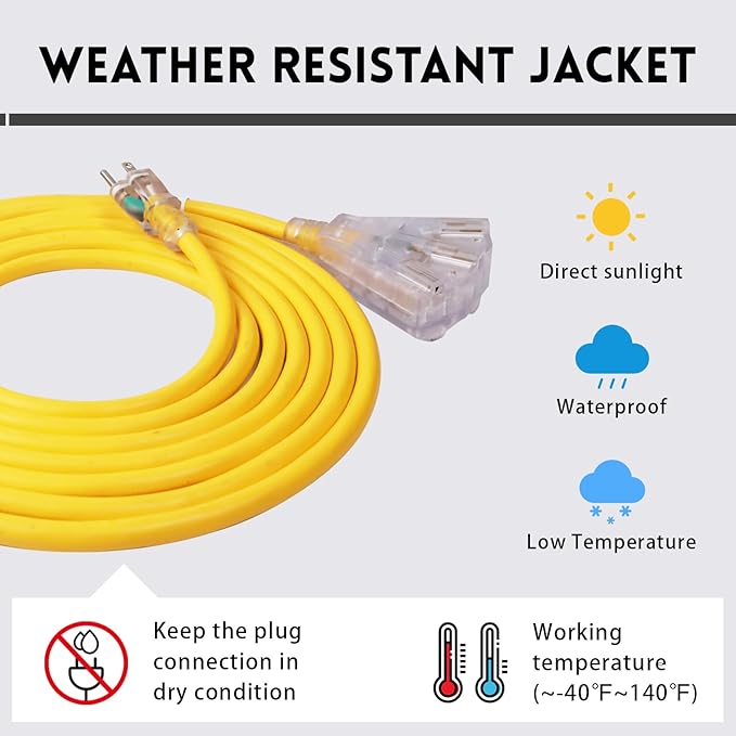 EP 6 Ft Lighted Outdoor Extension Cord - Image 6