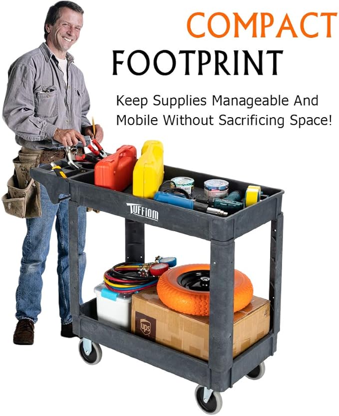 TUFFIOM Plastic Service Utility Cart - Image 5