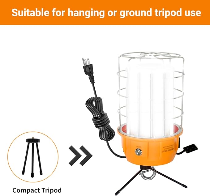 LED Temporary Work Light 300W Portable Hanging Work Construction Light - Image 5