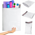 ABC PACK & SUPPLY White Gusseted Poly Mailers, 2.5 Mil. Plastic Shipping Bags by ABCPackSupply%C2%AE