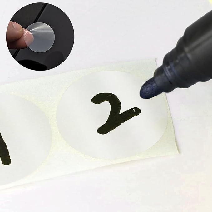 SHYGO® 1“ Transparent Circle Dot Stickers Color Coding Labels - Image 4