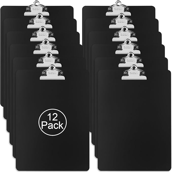 ZCZN Metal Clipboard, 12 Pack Heavy Duty Aluminum Clipboards 12 x 9 Inches by ZCZN