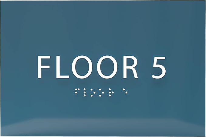 6" X4" Floor 5 Sign by ADACentralSigns