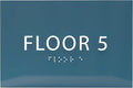 6" X4" Floor 5 Sign by ADACentralSigns