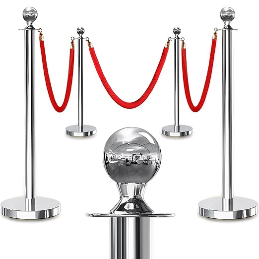 4PCS Silver Stanchions Posts by Focusonmodernpracticalhome