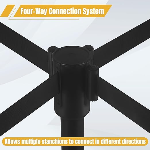 Crowd Control Stanchion Set of 2-Black Stanchions - Image 6