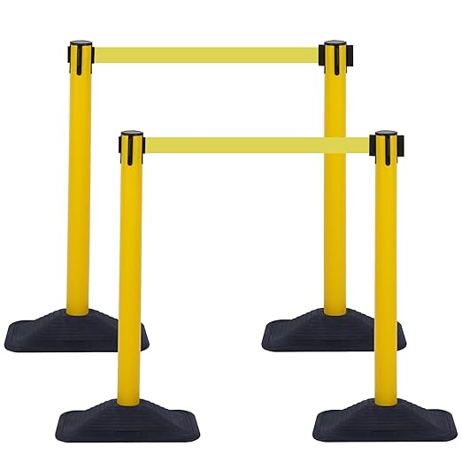 OangeStar 4-Pack Commercial Crowd Control Stanchions by OrangeStar