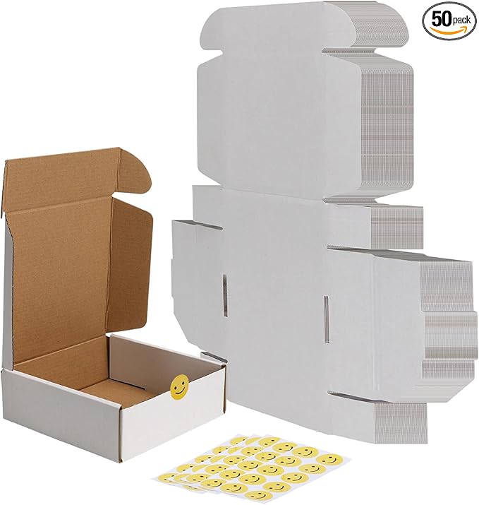 RLAVBL 6x6x2 Shipping Boxes Set of 50, Mailer Box by RLAVBL