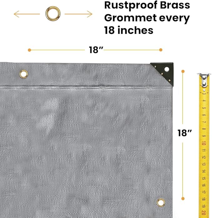 WHITEDUCK Super Heavy Duty Poly Tarp Cover 16 Mil & 10 Mil - Image 4