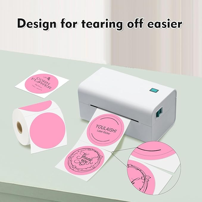 3 X 3 Inch Color Coding Dot Labels Circle Thermal Printable Waterproof 500 Pcs - Image 2