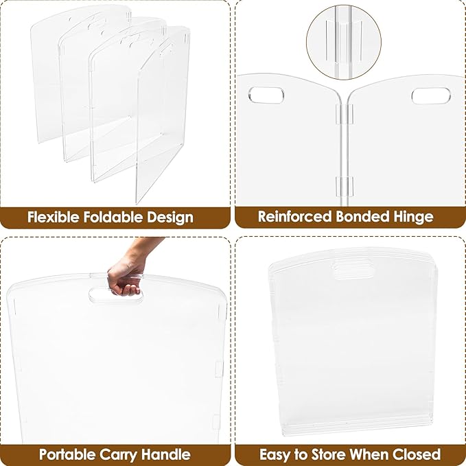 Modern Frame Clear Acrylic Freestanding Pet Gate - Image 6
