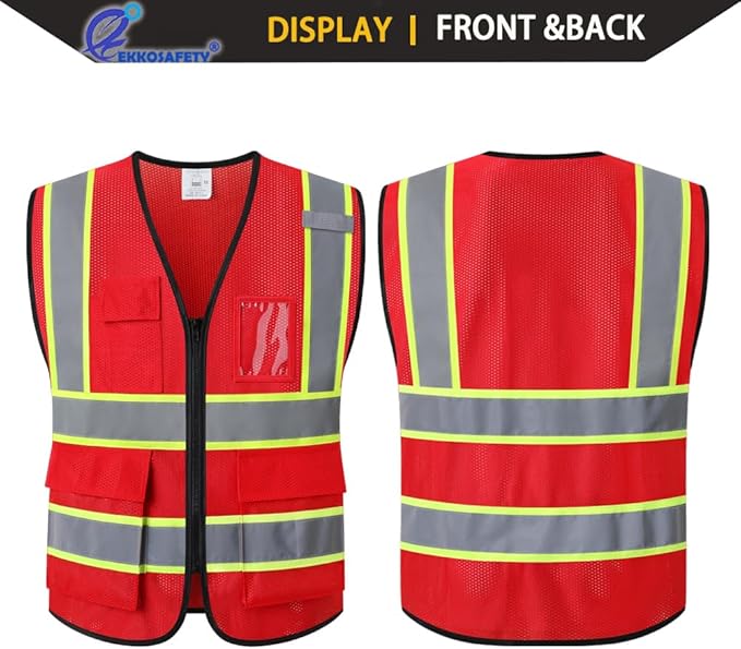 Reflective Mesh Safety Vest for Men Women - Image 4