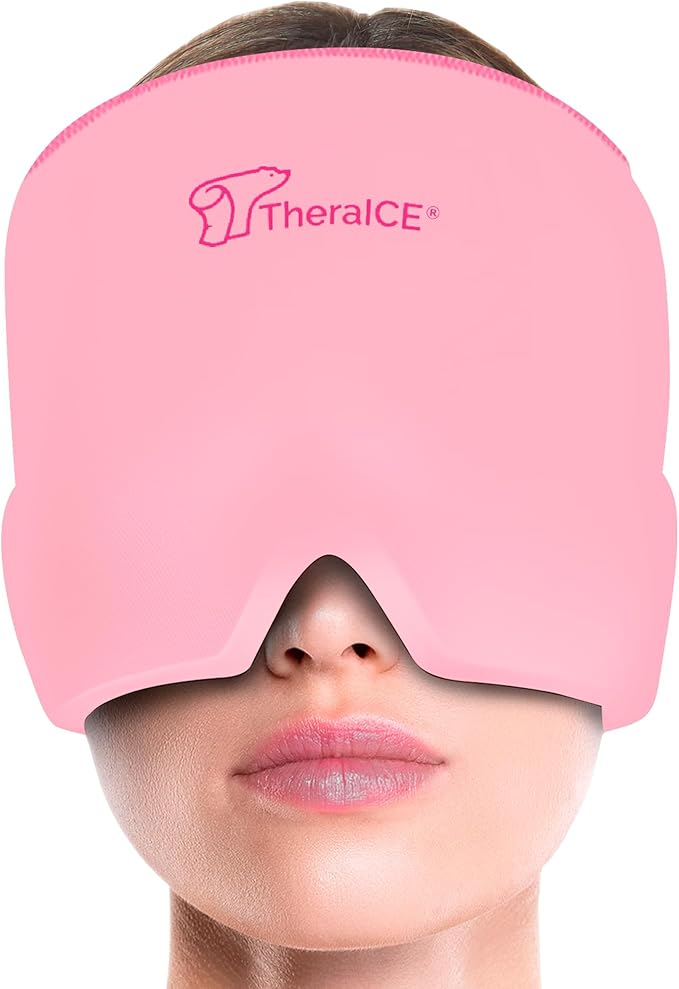 TheraICE Headache Relief Cap, Migraine Ice Pack Mask Products, Women Cooling by TheraICERx