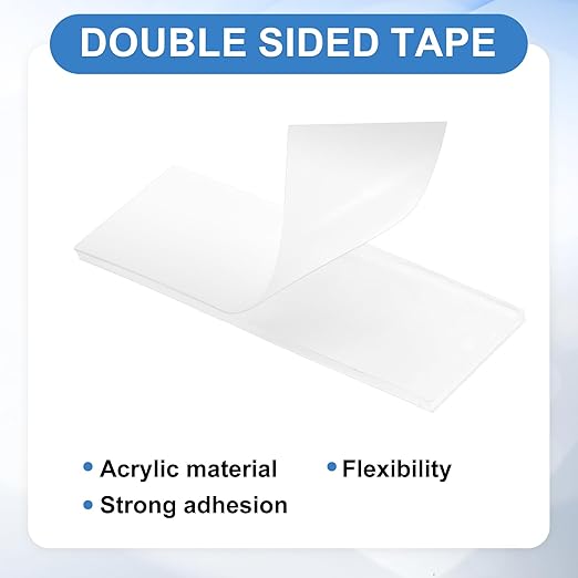 uxcell 50Pcs Double Sided Adhesive Pads, 1.97" x 0.79" Clear Removable Heavy - Image 3
