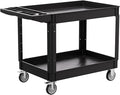 2-Tier Rolling Tool Cart, Heavy-Duty Plastic Service Cart by Unknown