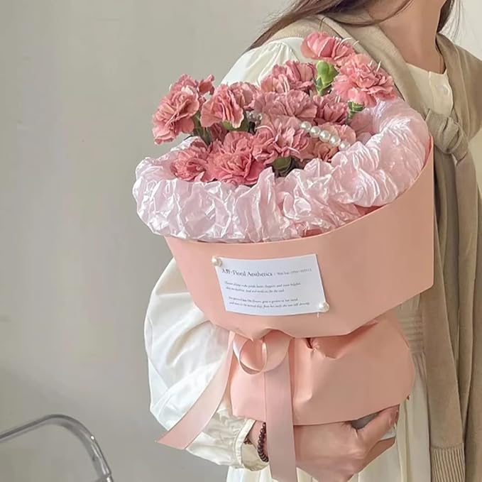 kraft Paper to Wrap Flowers, Light Yellow Korean Wrapping Paper Bouquet Wrap - Image 4