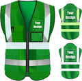 YOWESHOP High Visibility Safety Vest Custom Your Logo Protective Workwear 5 by YOWESHOP