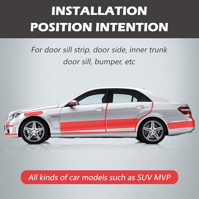 MYFAMIREA Car Door Invisible Anti-Collision Self Adhesive Seal Strip Seal - Image 8