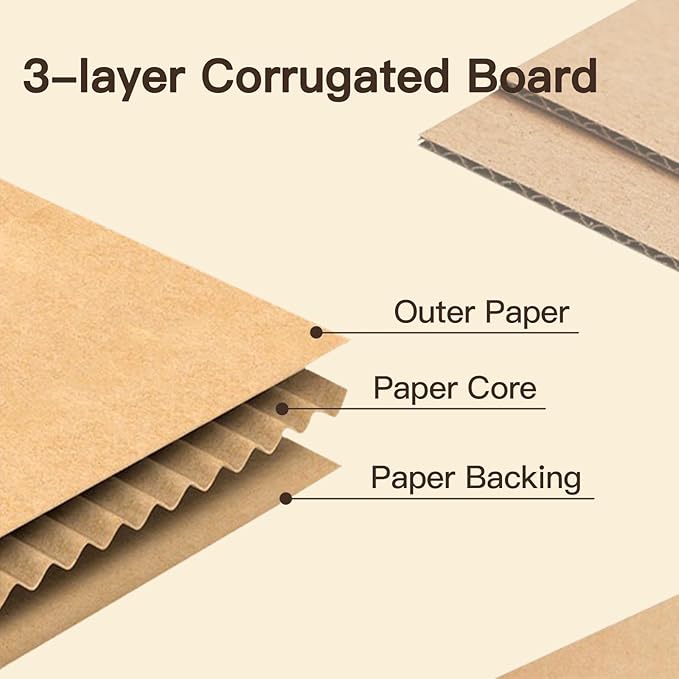 50 Pack 6x4x3 Inches Brown Corrugated Mailer Boxes -Corrugated Cardboard - Image 4