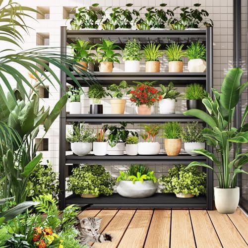 4-pack Storage Shelves, 2500lbs Garage Shelving,Adjustable Heavy Duty Shelving Unit,5T Tall Garage Shelves,Metal Standing Shelf Units,Utility Rack For Warehouse Industrial Basement 71.2*35.4*15.7 - Image 2