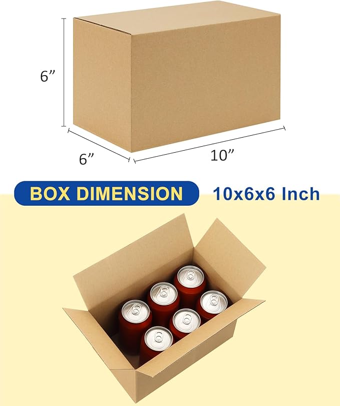 40-Pack-Small-Shipping-Boxes-10x6x6, - Image 2