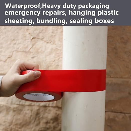 COSIMIXO 5-Pack Red Heavy Duty Duct Tape, 2 inches x 30 Yards, No Residue - Image 5