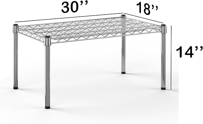 18''W x 30''L x 14''H Chrome Plated Wire Dunnage Rack | Off The Floor Storage - Image 3